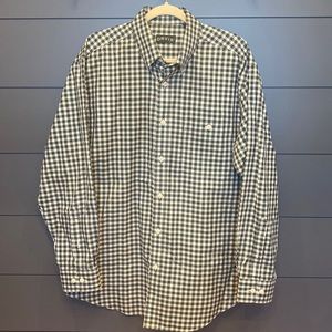ORVIS mens long sleeve button down, hunter green check! Size L